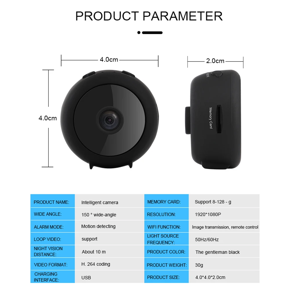 1080P Mini Camera Wifi Infrared Night Vision Room Security Storage Micro Video Recorder Surveillance USB | Безопасность и защита