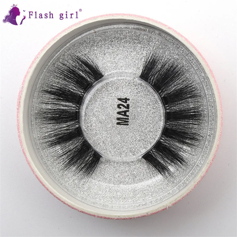 

High Grade 3D Mink Eyelashes 100% Handmade Natural False Eyelashes Soft Strip Lashes Reusable Eyelash Extension MA24