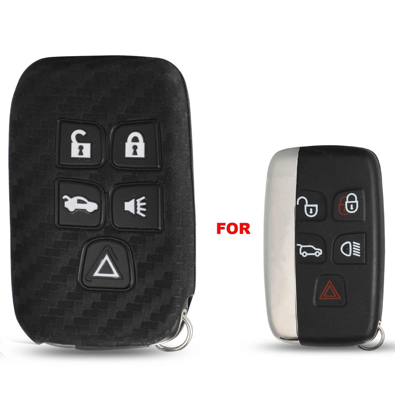 Карбоновый чехол для автомобильных ключей jingyuqin Land Rover Range Sport Discovery 4 Evogue LR4 2010-15