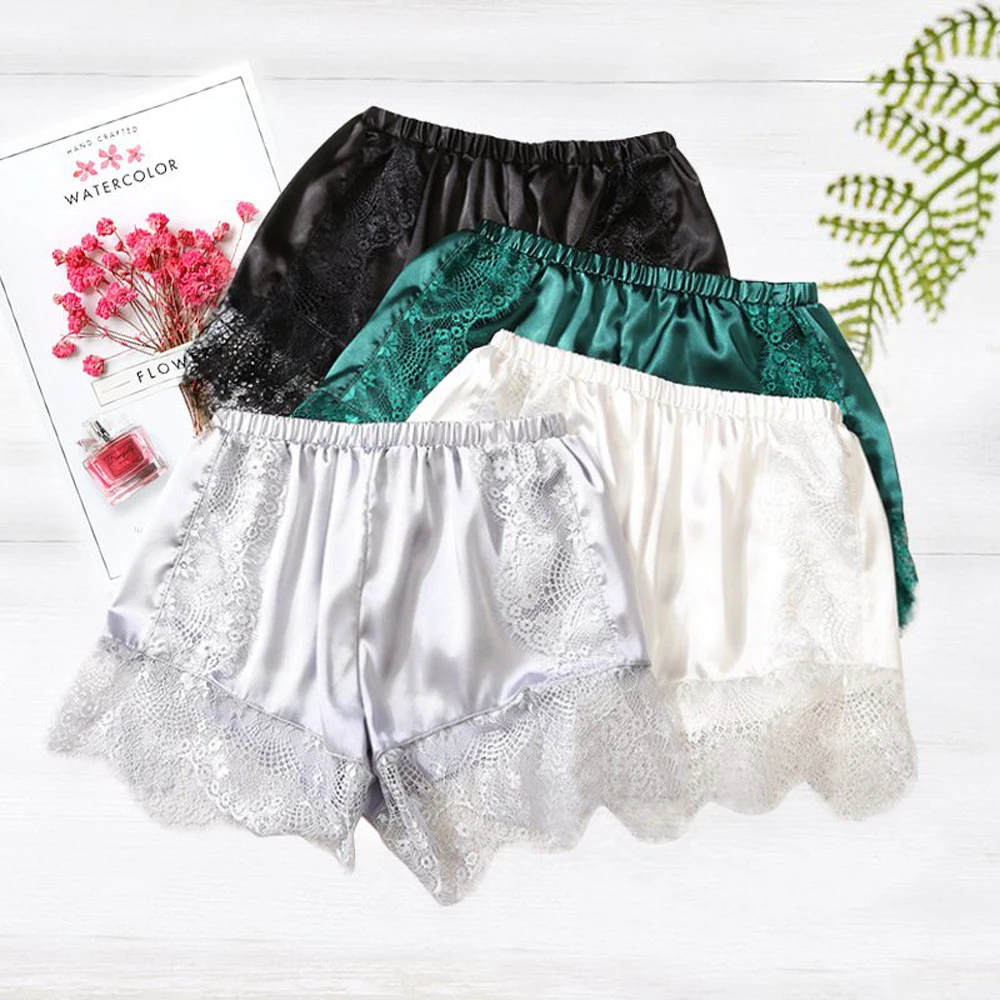 

Модные кружевные женские шорты с эластичным поясом, тонкие антиexposure брюки, дышащие свободные короткие брюки, летняя домашняя одежда