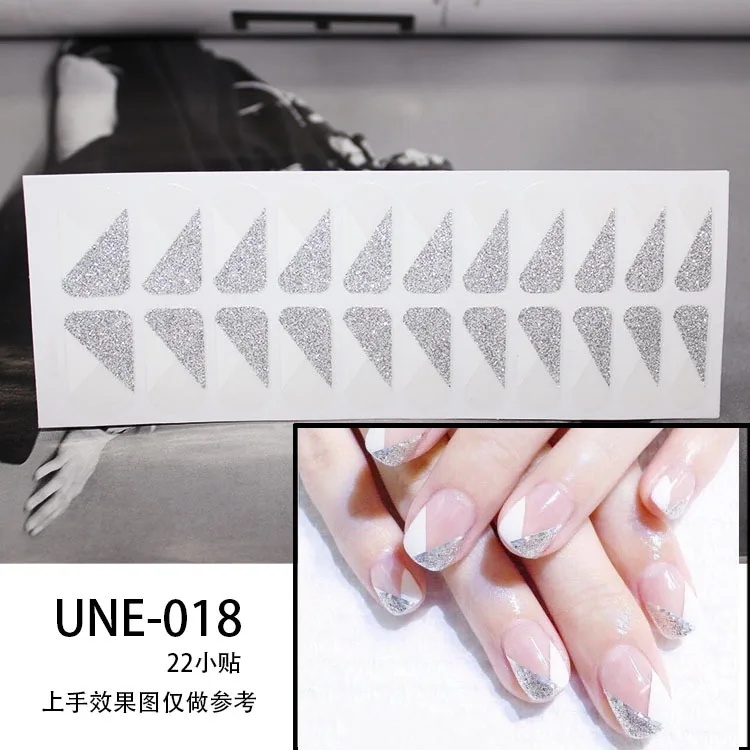UNE-018 1 шт/22 наклейки, водяной знак слайдер наклейки для ногтей, переводная картинка переводная вода тату Цветок Бабочка украшение маникюр Клей - Цвет: UNE-018