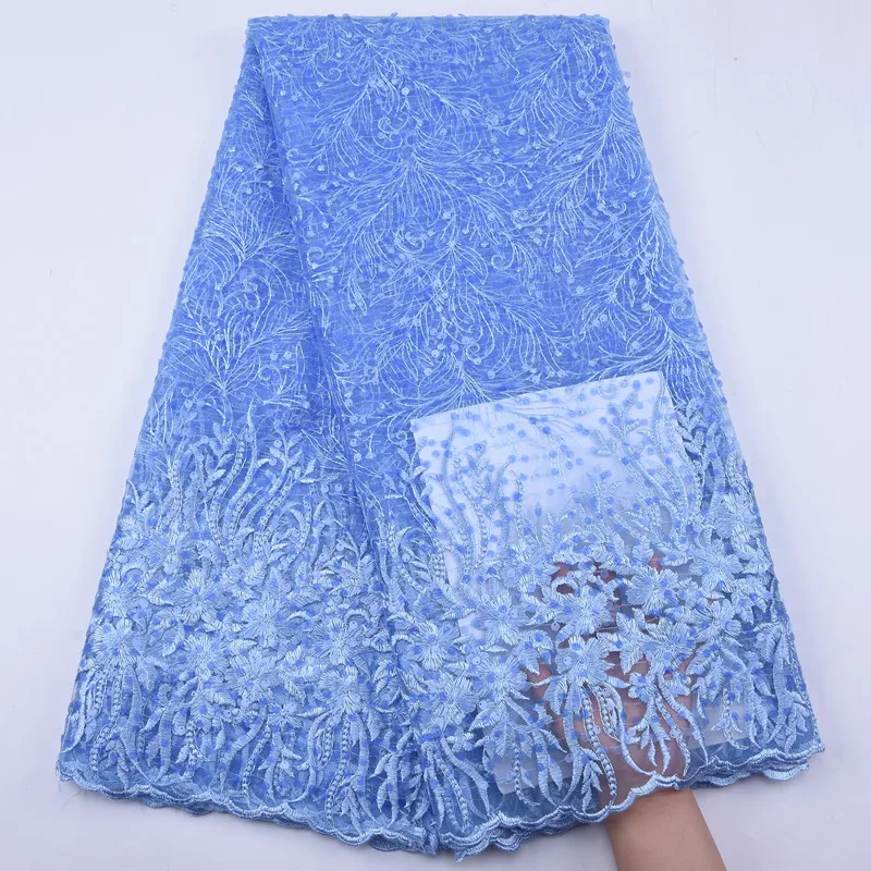 Фиолетовая африканская нигерийская кружевная ткань с блестками 2020 новейшая