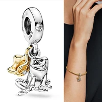 925 sterling silver charm princess diana frog prince pendant fit pandora women bracelet necklace diy jewelry