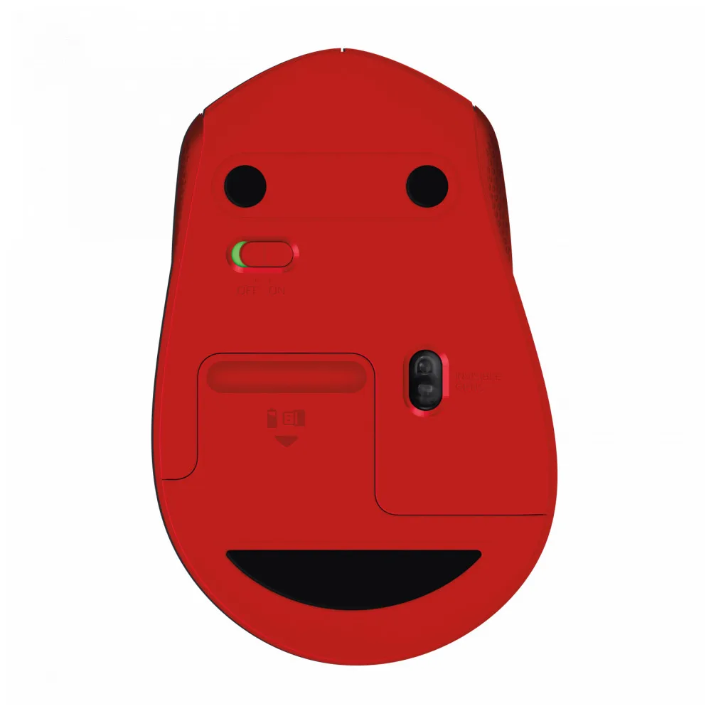 Мышь беспроводная Logitech M330 Silent Plus Red (красная оптическая 1000dpi 2.4 GHz/USB ресивер