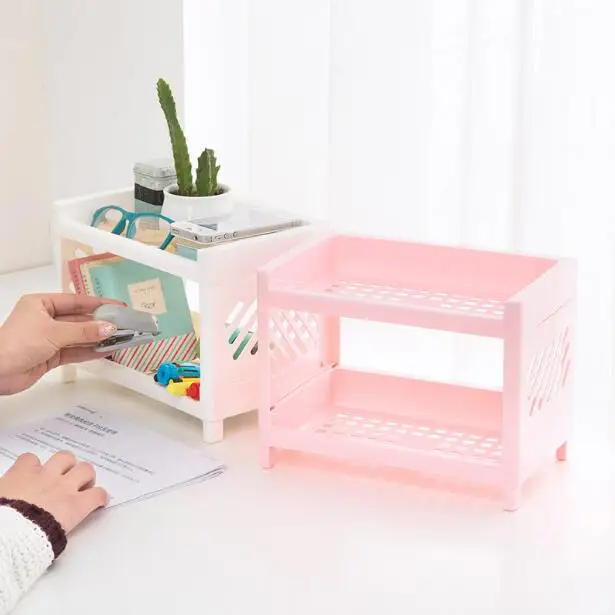 Пластиковый органайзер для канцелярских товаров полка ванной комнаты