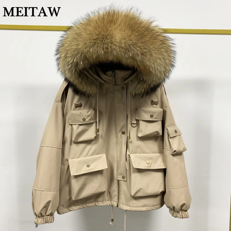 New Brand Design 2020 Winter Thick Warm Jacket Coats Ladies Drawsting Loose Short Parka Solid Pockets Women Down | Женская одежда