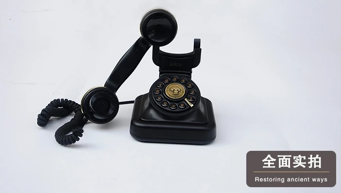Классический черный роскошный домашний винтажный телефон модный антикварный