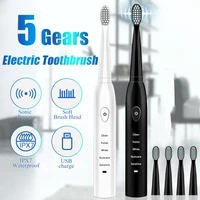 powerful rechargeable 41000 timemin ultrasonic washable electronic whitening waterproof teeth brush