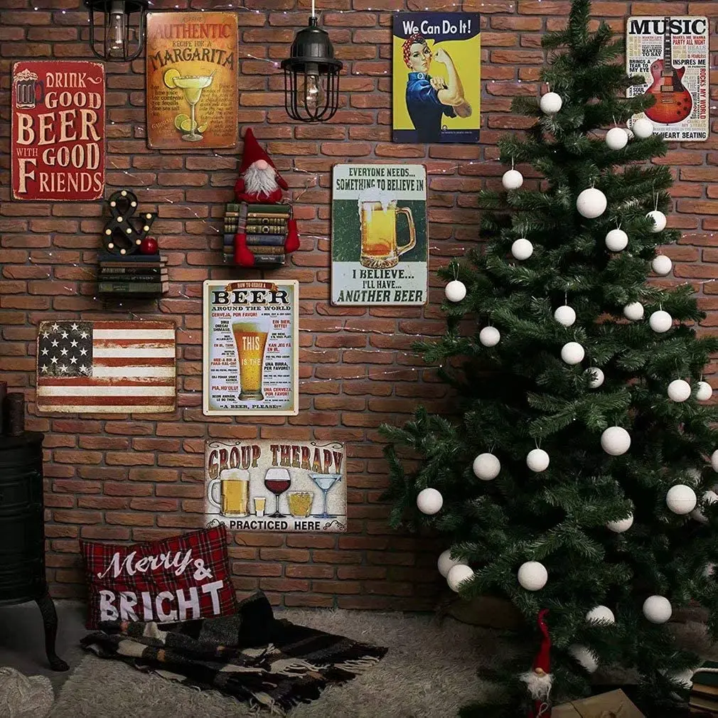 

SRongmao 8 x 12 Metal Sign Land of The Free Because of The Brave