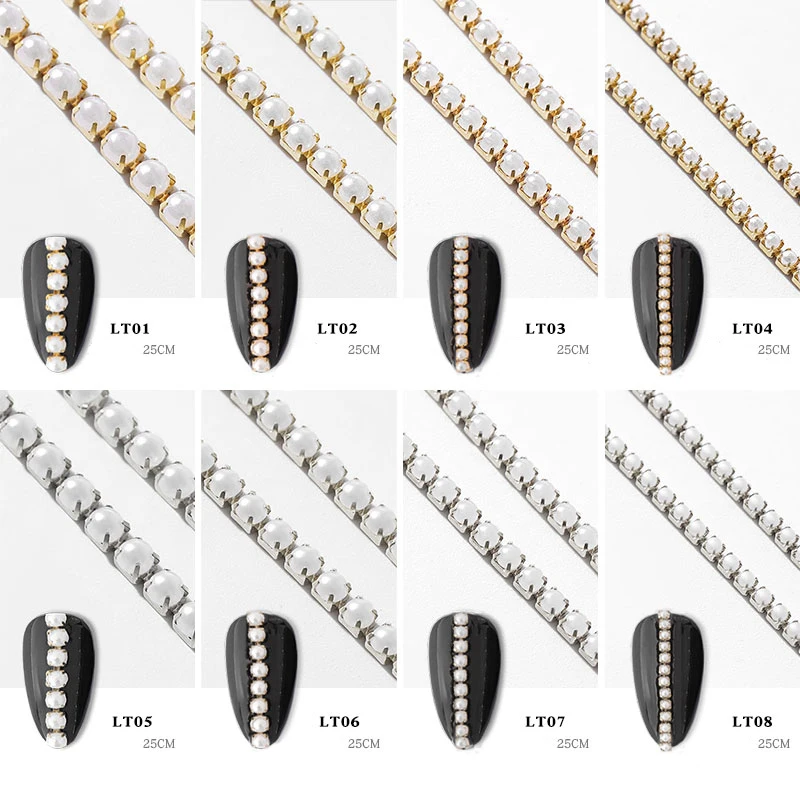 3D Подвески жемчуг для творчества украшения Стразы ногтей модные золотые