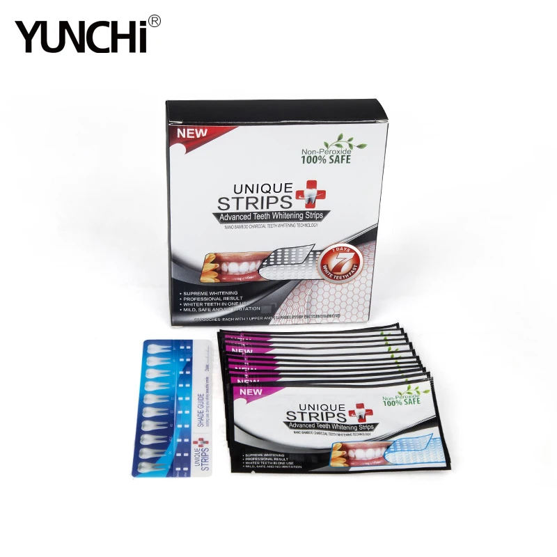 Нано бамбуковый уголь отбеливание зубов полоски 100% безопасный не перекись супер