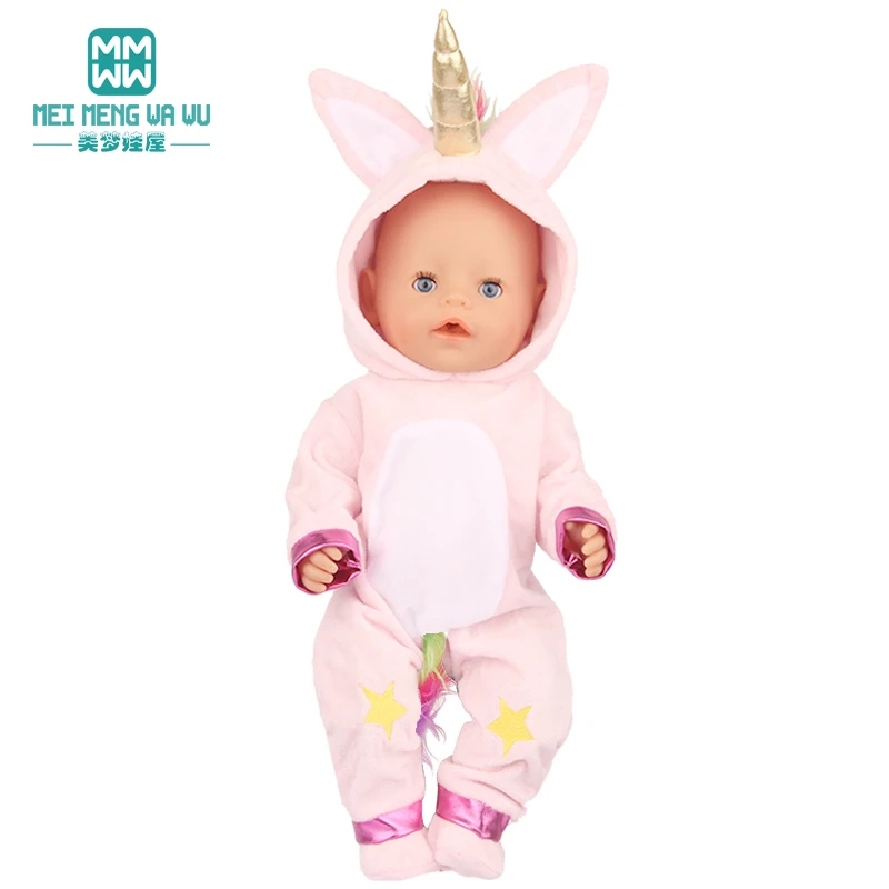 Одежда для куклы размер 43 см игрушки Кукла Новорожденный розовый мультяшный