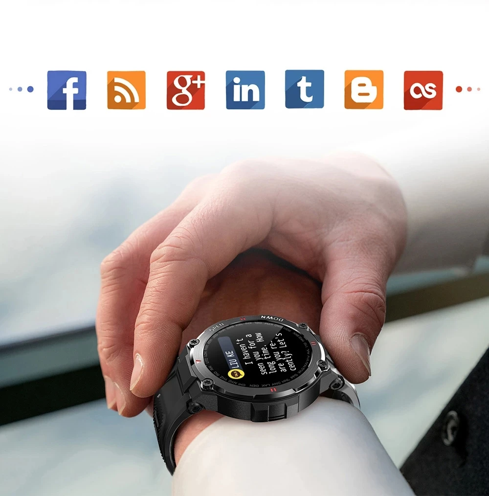 

OTTWN K22 1.28 inch Bluetooth Call Smart Watch Multifunction Smartwatch Music ControlSport Watch Fitness Tracker Smart Watch