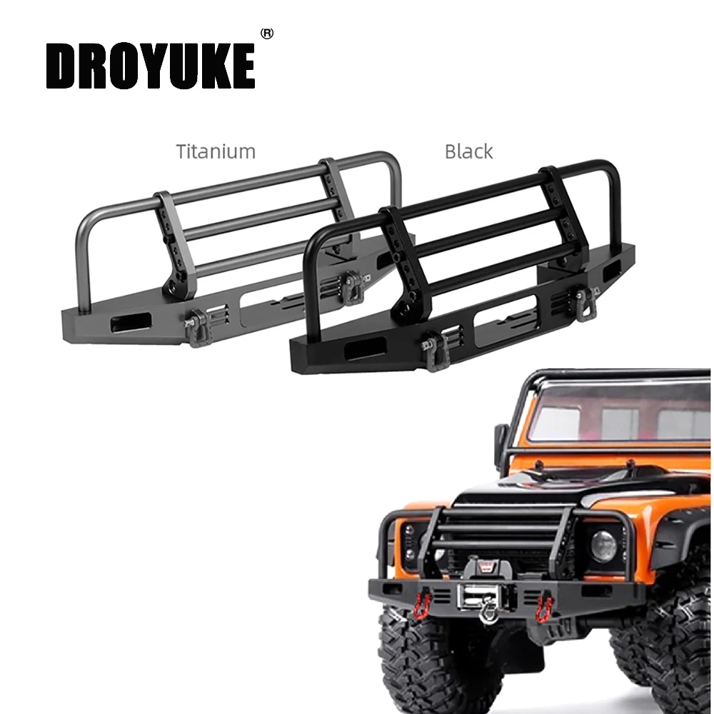 Высококачественный регулируемый металлический передний бампер Droyuke для 1/10 RC Crawler
