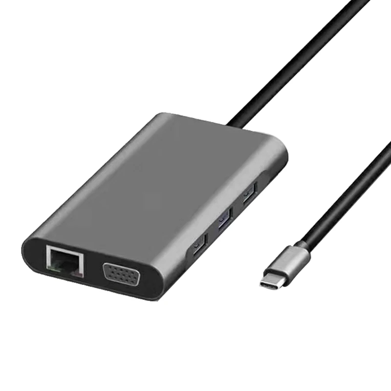 10в1 Тип C концентратор к 3 0 USB HDMI VGA usb хаб для Pro Аксессуары сплиттер Мульти 10 портов