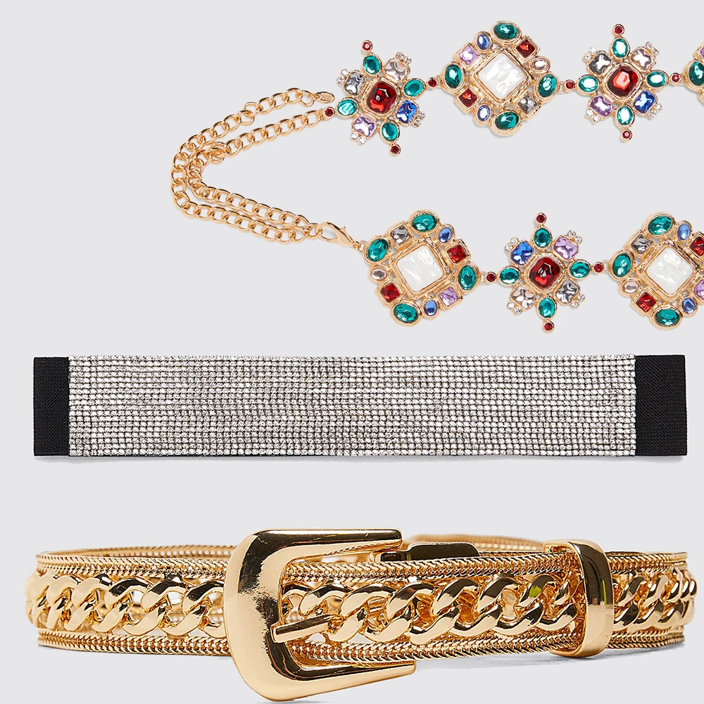 Цветной пояс ZA лидер продаж женский светильник ческий легкий дизайнерский