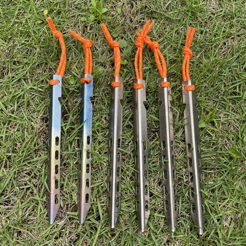 8 шт. из титана для палатки Peg Kit ветрозащитный Открытый Кемпинг Pegs аксессуары