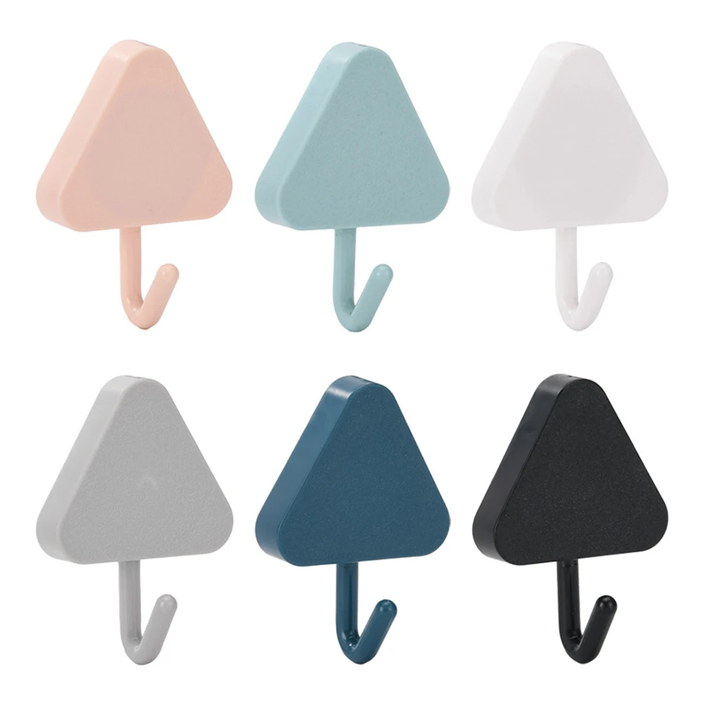 10 шт. настенные крючки водонепроницаемые самоклеющиеся сплошной цвет Бесплатная