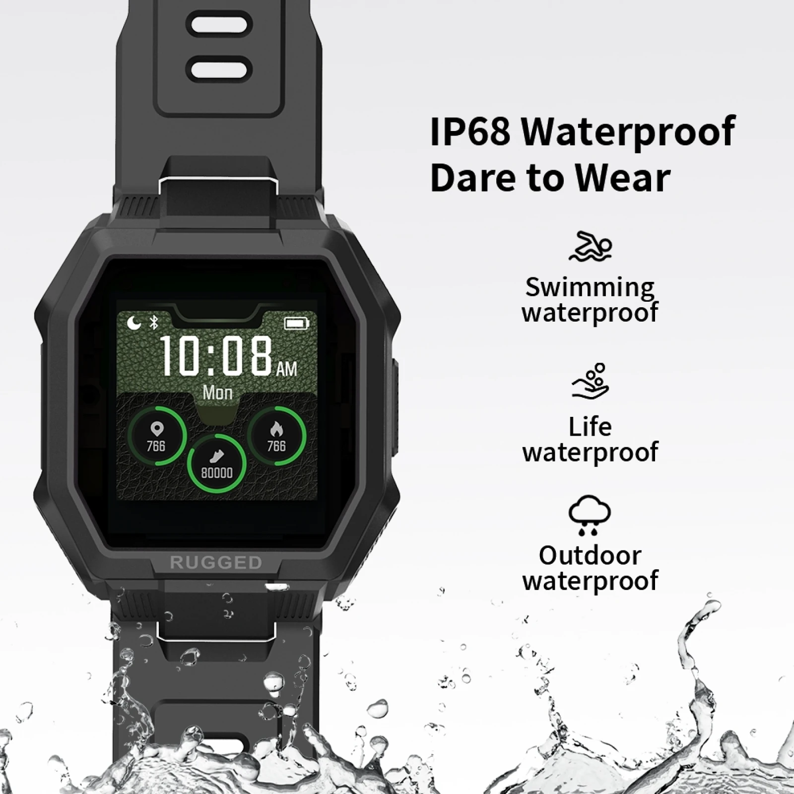 Смарт-часы Blackview R6 мужские с сенсорным экраном 1 3 дюйма IP68 пульсометром и GPS |