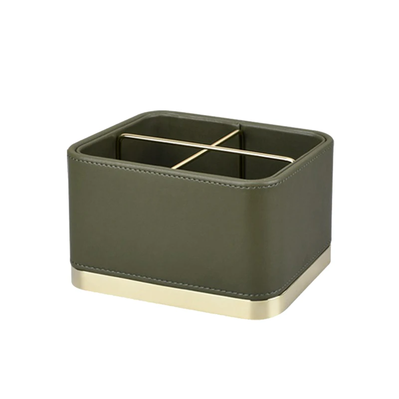 

Light Luxury Leather Storage Box Desktop Porch Compartment Leather Tray Key Debris Sorting Box