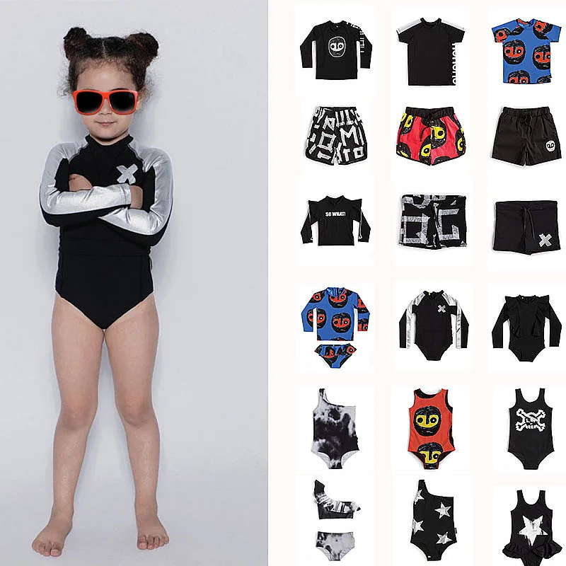 

N-NU 2021 summer children's swimsuit beach surfing suit sunscreen split swimwear swimming trunks
