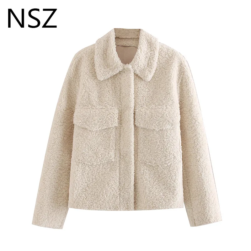 NSZ Женское зимнее пальто из искусственного меха куртка с плюшевым мишкой и