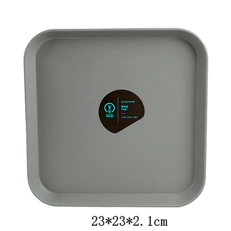 9Square-Gray Скандинавские пластиковые геометрические подносы для хранения чая, завтрака, хлеба, тарелка для фруктов, выпечки декоративный поднос, ювелирный дисплей, Домашний Органайзер - Цвет: 9Square-Gray