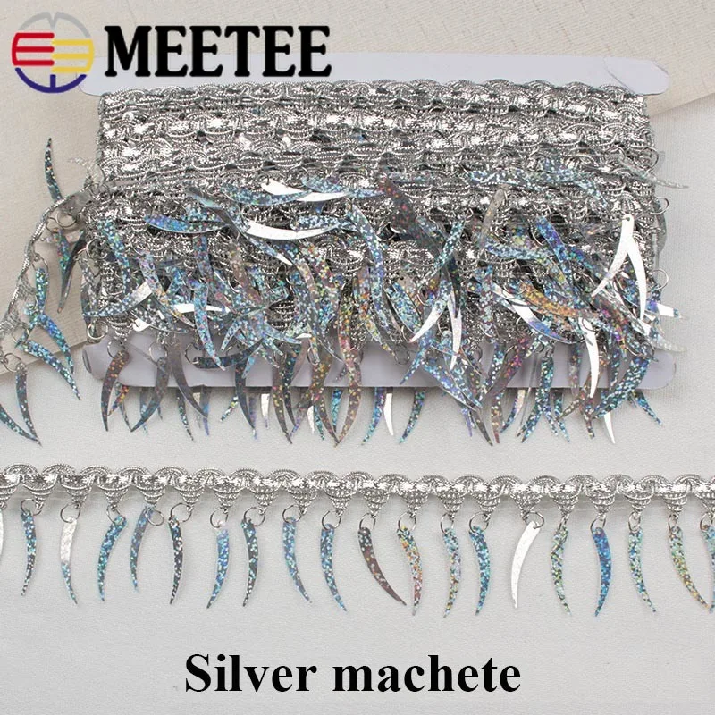Meetee 4 метра 6 см блестки мачете капельки Висячие кисточки кружевная отделка