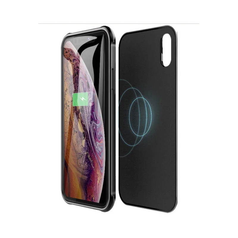 Чехол для зарядки аккумулятора для iPhone X XS XR XS Max чехол для аккумулятора отдельный беспроводной чехол для зарядки аккумулятора с светодиодный дисплеем
