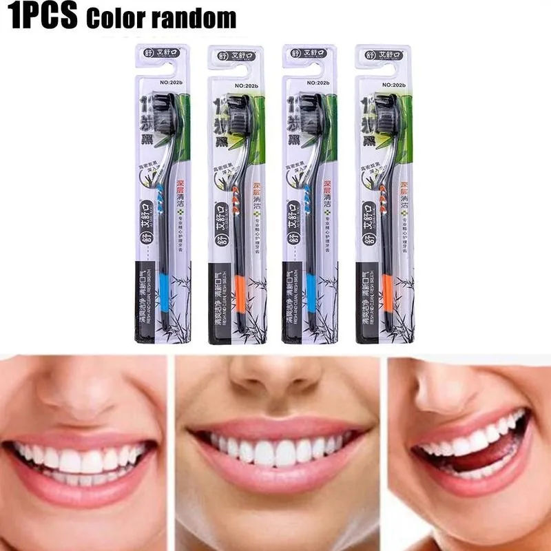 

Soft Bamboo Charcoal Toothbrush Dental Tongue Cleaner Toothbrushes Teeth For Adults Ultra Cleaning Healthy Tooth Brush U0Z8
