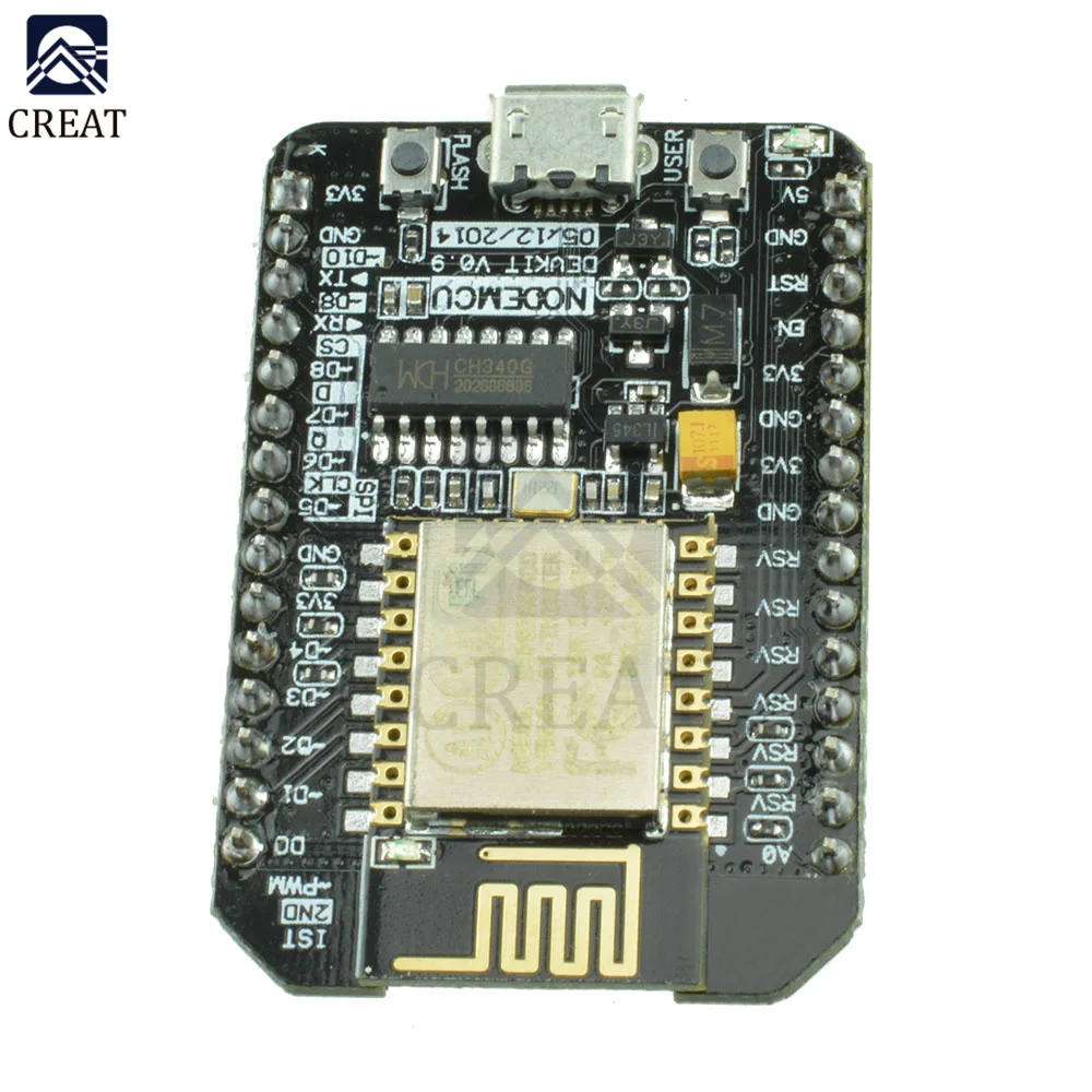Интернет вещей IOT NodeMcu CH340G беспроводной модуль WIFI макетная плата на основе ESP8266 ESP-12E заменить CP2102 MICRO USB