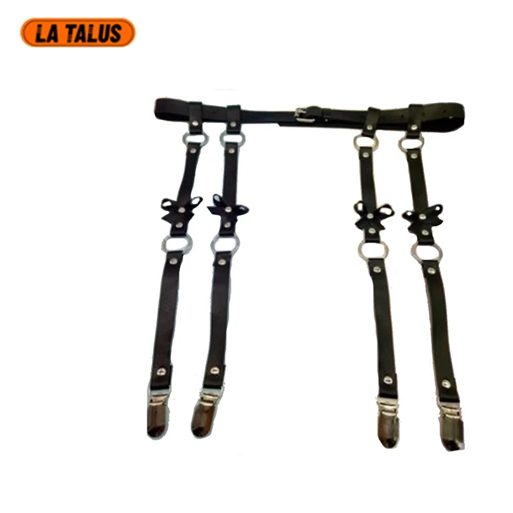 Ремни ручной работы в стиле панк с бантом подвязки на ногу ремни 4 ремнями из