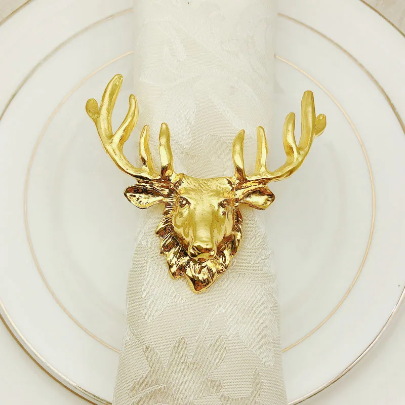 

Кольцо для салфеток в виде головы оленя, 10 шт.
