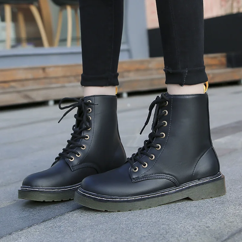 Женские ботинки martin ботильоны для женщин из искусственной кожи мотоботы женская