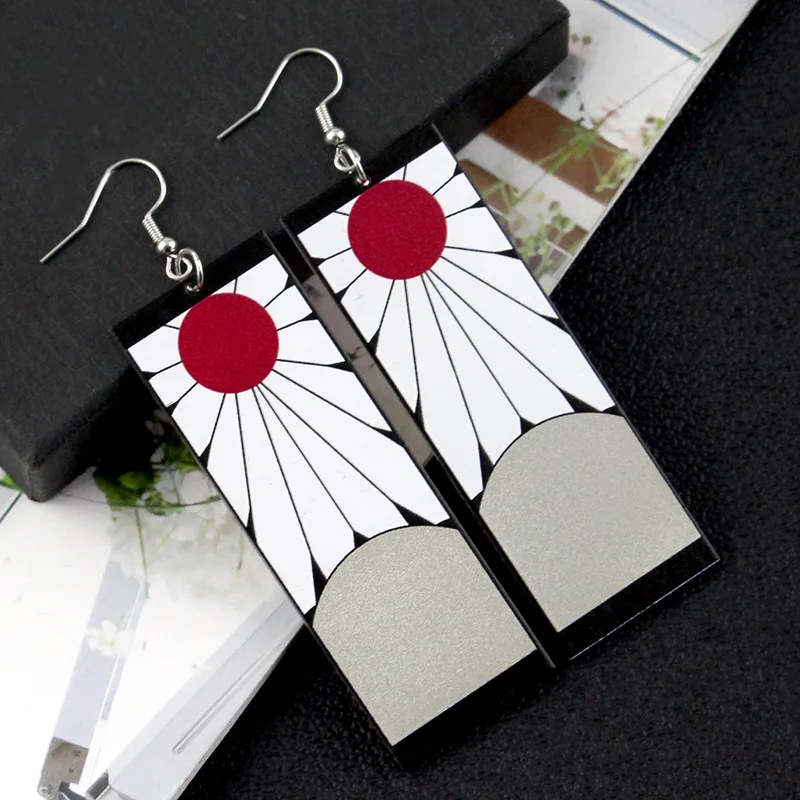 

Aivle Demon Slayer Drop Earings Japanese Anime Cartoon Cosplay Props Teens Jewelry E009