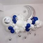 EID MUBARAK Moon Star воздушные шары-гирлянды арочный комплект, темно-синий воздушный шар, для исламских мусульманских мубараков, товары Вечерние