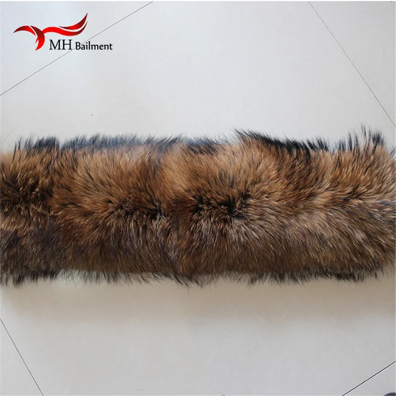 2019 шарф из натурального меха енота Модный женский 100% натуральный мех воротник