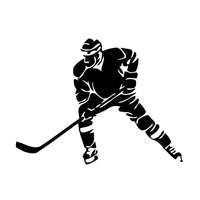 personality hockey accessories sports reflective car stickers pvc waterproof cover scratches auto decals 17cm 20cm