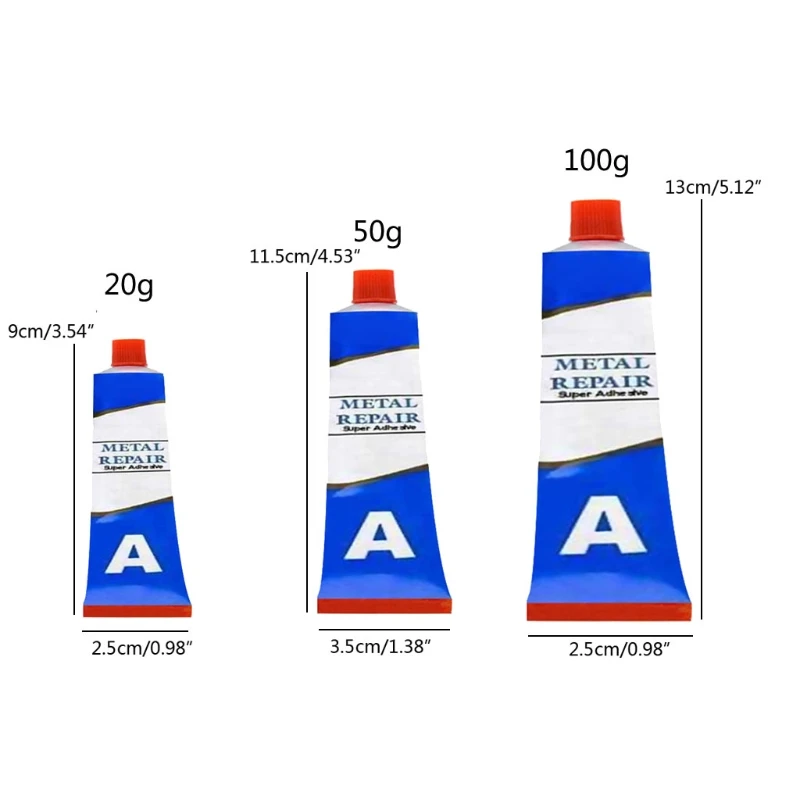 

964B 2 Bottles Industrial Repair Paste Glue Welding Glue Heat Resistance for Iron Steel Casting-20/50/100g