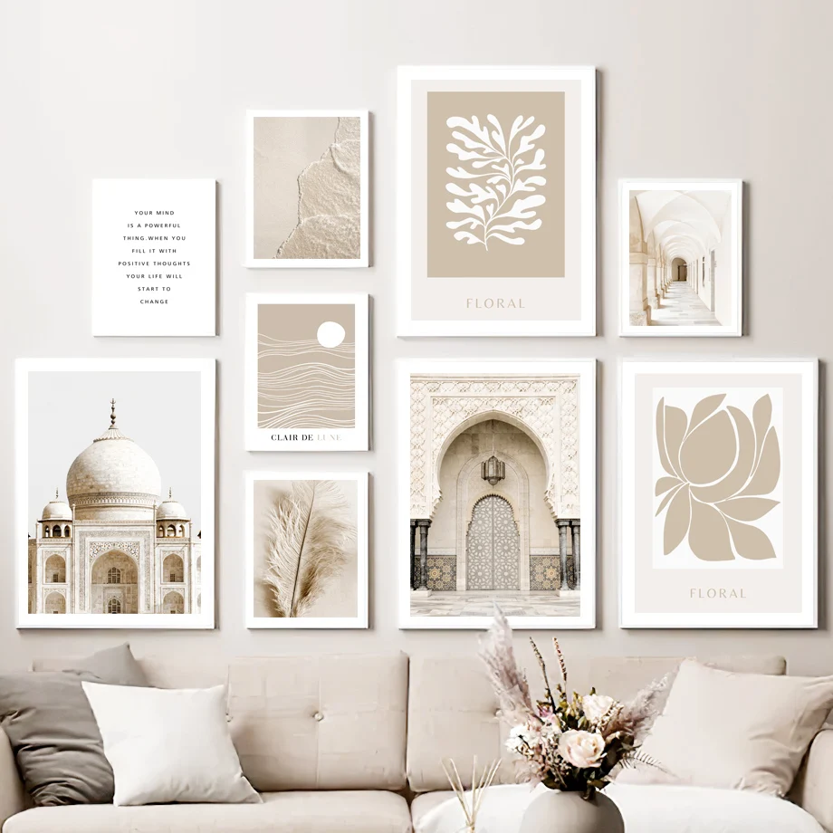 

Abstract Sun Lotus Feather Floral Islamic Church Art Canvas Painting Nordic Posters And Prints Wall Pictures Living Room Decor