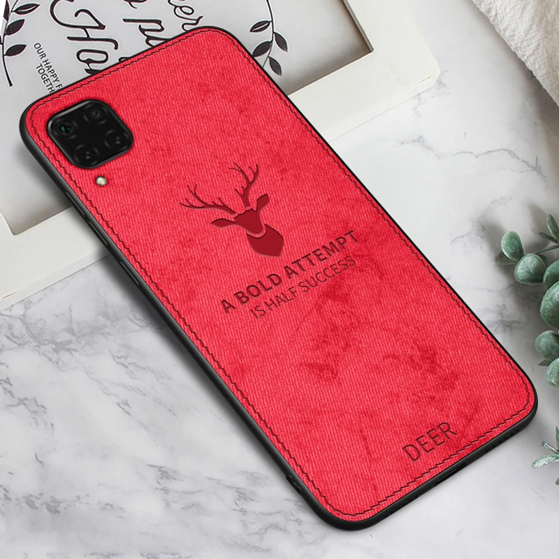 Тканевый чехол с текстурой для Huawei P40 Lite E 5G P20 P30 Pro P Smart Plus 2019 Z S Nova 3 3i 5T 7i олень