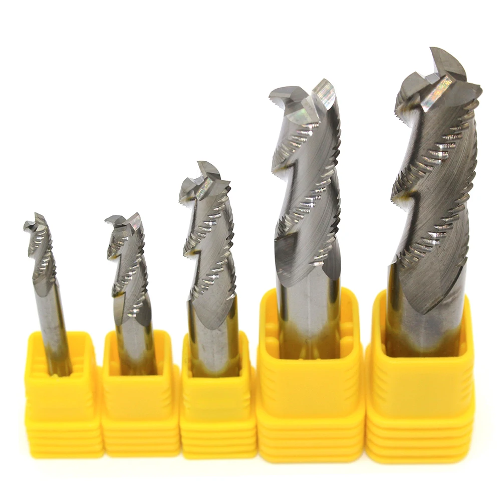 Концевые Фрезы HRC50 алюминиевые фрезы с 3 канавками для черновой обработки 4 мм 6 8 10