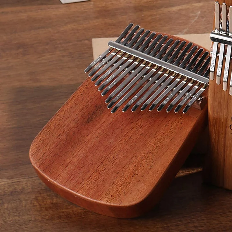 17-клавишное пианино Kalimba с большим пальцем панель из красного дерева и ели
