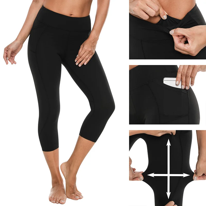 

VUTRU Yoga Pants Women with Pocket Plus Size Leggings Sport Girl Gym Leggings Tummy Control Jogging Tights Female Fitness Pants
