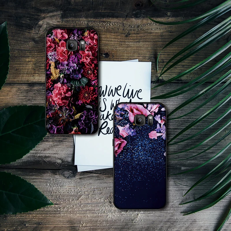 for Samsung M10 M20 M30 S6 S7 Edge S10 S9 S8 PLUS Plus Cover Peony Daisy Cactus | Мобильные телефоны и аксессуары
