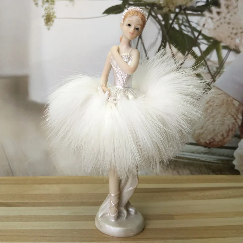 

1pc European-style New angel doll crafts Ballet girls Household Decoration Resin statue Gift for Friends /-self
