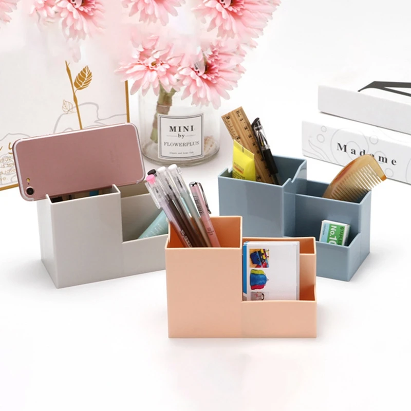 

Desktop Pen Holder Organizer Multi-functional Stationery Container Storage Cosmetics Makeup Rack