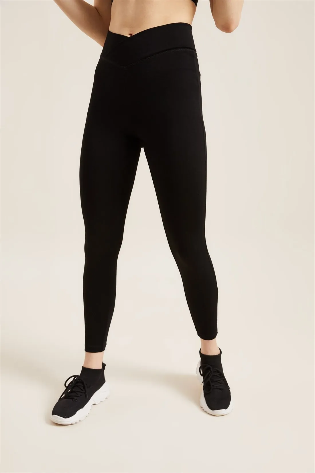 

Women's Black High Waist Sports Leggings