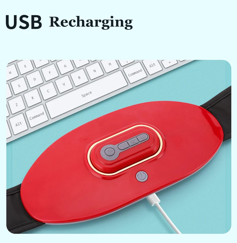 

Smart Hot Compress Waist Massager Warm Uterus Lumbar Spine Massage Protection Belt IR Pulse Relaxation Massager Abdomen Shaping