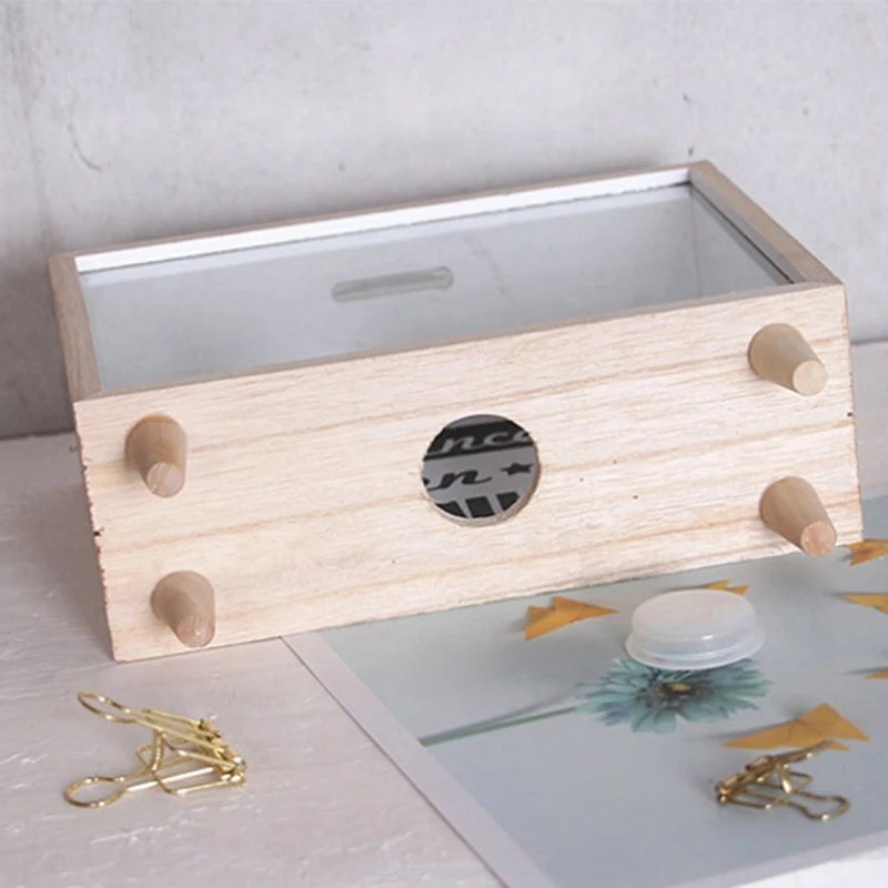 1PC Wooden Money Bank Boxes Piggy Banks Home Decor Gift Kids 4 Styles Storage Box | Дом и сад